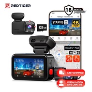 REDTIGER VC70 4K+2.5K Dash Cam Front and Rear, 8MP STARVIS 2 IMX678 Sensor, Dual HDR Hyper Night Cla