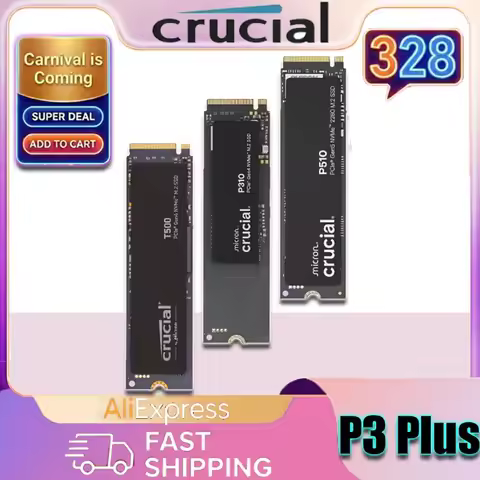 Crucial P3 Plus P310 T500 M.2 2280 PCIe Gen4 NVMe SSD 1TB 2TB,High Speed OEM Gaming Drive for Deskto