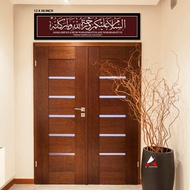 FRAME HIASAN 2 PINTU ASSALAMUALAIKUM CANTIK MAKNA (12X48 INCH)