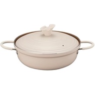 DOSHISHA Evercook two-handled pot tabletop pan 24cm IH compatible, gas flame resistant 500 days warr