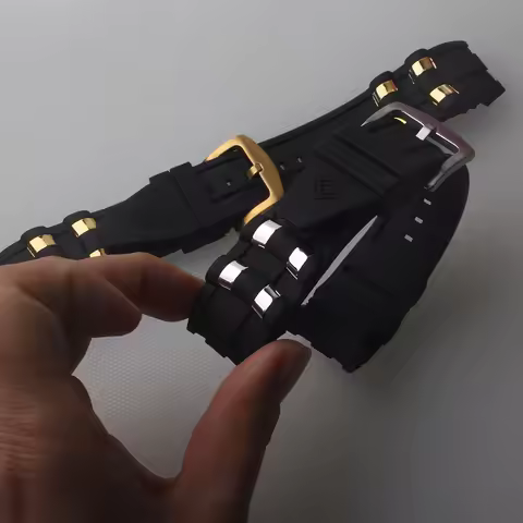 26mm men's rubber watchband accessories compatible for Invicta gold Metal watches strap silicone spo