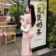 [Fart Shop ]~Warm Run Ruyu~Slim-fit Hip-packed Long Skirt Pure Desire Texture Narrow-waisted Dress W