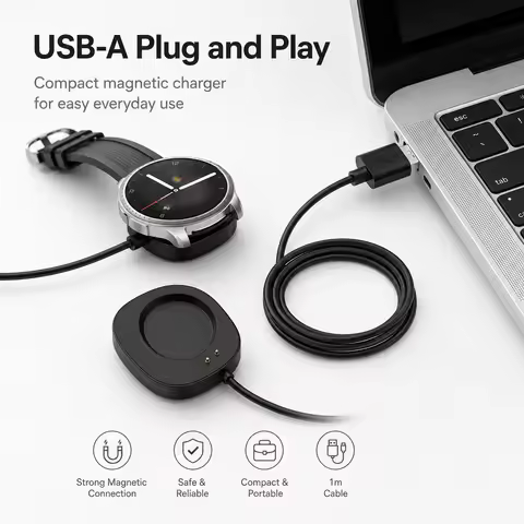 Smart watch Charger USB Charging Cable For Amazfit T Rex 3 Pro Balance 2 Helio Strap Cheetah 2 Ultra
