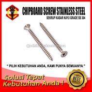 SS 304 8x5 Wood Screw/ Coarse CHIPBOARD Screw M4x16 1.5 CM Screw/