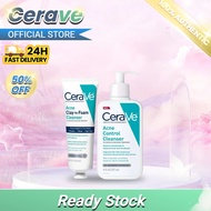 CeraVe Clay To Foam Cleanser 118ml For Acne-Prone, Oily, or Combination Skin+CeraVe Acne Control Cle