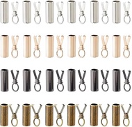 24 Sets 4 Colors Shoelace Head and Cords End Zinc Alloy Shoelace Tips Metal Aglet Replacement Tips D