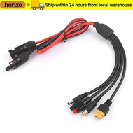 HORIZO  Panel Extension Cable, 30A MC4 to DC5521 7909 XT60 Female Connector  Wire, Connector 4 in 1 