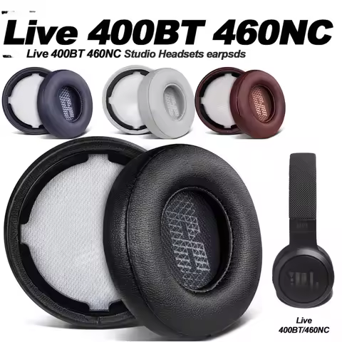 Earphone Pads For JBL Live 400BT Live 460NC Replacement Earpads Earmuffs Soft Mesh Cloth Memory Cove