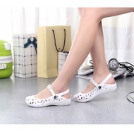 Sandals Women's Sandals Plastic Hollow Soft Beach Shoes Flat Nurse Slope Heel Hole Shoes凉鞋女款凉鞋塑料镂空柔软沙滩鞋平底护士坡跟洞洞鞋 12guolin.sg 7.26