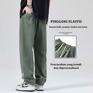 Celana Cargo Panjang  Korean style Regular Straight Loose Fit Celana Olahraga Cargo Pants celana Training  Sport -y1