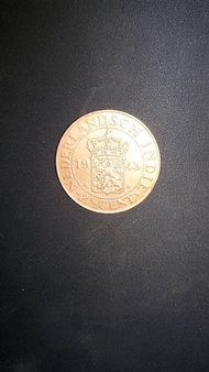 uang kuno NEDERLANDSCH INDIE '1945 , 2,5CENT uang mahar langka