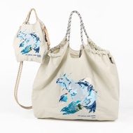 EOFO環保袋設計師款北極熊高級鬆弛感大容量單肩包日系慵懶風簡約