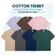 Plain T Shirt Cotton Tebal 210 - 230gsm Symbolic Cotton Baju Kosong Lelaki Unisex Tshirt Cotton Thic