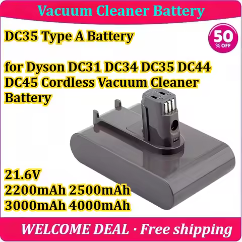 [New] DC35 Type A Battery for Dyson DC31 DC34 DC35 DC44 DC45 Cordless Vacuum Cleaner Battery 21.6V 2