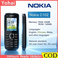 Nokia C102 Original Phone Support Chinese Big Font Loud Sound Long Standby Elderly Student Button Ph