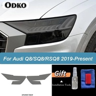 yolandd 2 Pcs ไฟหน้ารถป้องกันฟิล์มควันสีดำไวนิลสติกเกอร์ Tpu โปร่งใสสำหรับ Audi Q8 Sq8 Rsq8 2019 202