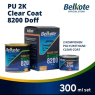 ( BISA COD ) CAT VERNISH BELKOTE PU 2K CLEAR COAT 4100 & 8200 + HARDENER 300 GRAM