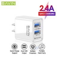 BAVIN PC273 Dual Port USB Charger 5V 2.4A Quick Charging Wall Charger Universal USB Adapter