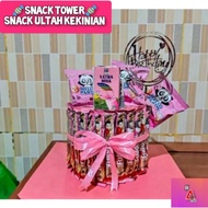 kue ultah kekinian / snack tower ultah kekinian (girls/boys) / kue - boys merah - pink