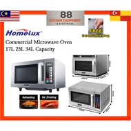 Homelux Commercial Microwave Oven 17L 25L 34L Defrost Microwave Function Stainless Steel Body | HMO-