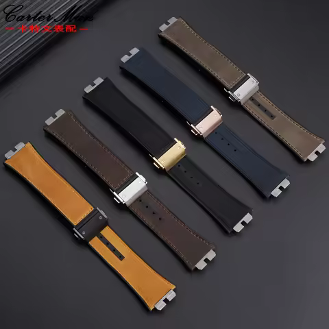 Bracelet For HUBLOT BIGBANG Big Bang Series Quick Release Special Interface Retro Cowhide Silicone B