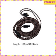 [PoileeMY] 8 Core Replacement Cable for Earphones 120cm with 3 Connectors Copper for IE200 300 600 9