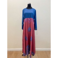 [TAILORED-W11] ARISSA ROSE BLUE & PINK WOMEN'S BAJU KURUNG ONE PIECE DRESS BEADED FLORAL LACE (PRELO