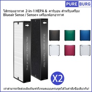 บลูแอร์ Blueair รุ่น Sense / Sense+ เครื่องฟอกอากาศ Pm2.5 กรองกลิ่น ควัน สารก่อภูมิแพ้ 2 แผ่น-ไส้กรอ