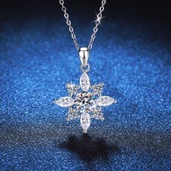【 GRA Certificate Attached 】 1CT moissanite necklace, fashionable star pendant S925 pure silver wome