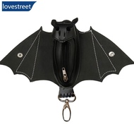 LOVESTREET Bat Coin Purse Foldable Wings Zippered Pouch Gothic Keychain Wallet Storage Bag For Women