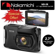 (CLEAR Stock) ND28 Nakamichi  2.7" 1080P Dash Cam Car Vehicle Camera DVR Digital Video Recorder