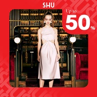 SHU GARNET CUT OUT DRESS - POWDER PINK