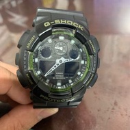 G-shack Casio GA-100L 黑綠 墨綠色 防水 手錶 運動 衝浪錶 電子錶 二手