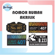 Acrylic House Number | HOUSE NUMBER SIGN | 2MM ACRYLIC HOUSE NUMBER SIGN