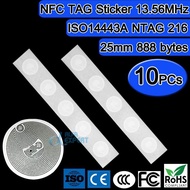 ฉลากสติกเกอร์ NFC ขนาด 25mm 10PCs/Lot NFC TAG Sticker 13.56MHz ISO14443A NTAG 216 NFC Sticker Universal Lable RFID Tag for all NFC ( Capacity 888 Bytes )