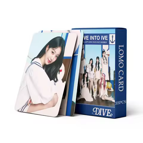 55 pcs in stock IVE Fan Collection Card DIVE INTO IVE wonyoung Photo card postcard lomo card