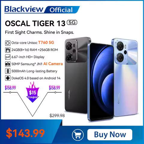 [World Premiere] Blackview OSCAL TIGER 13 Smartphone 5G 6.67'' Display, T760, 8GB+256GB, 50MP AI Cam