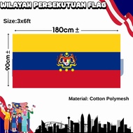 【Benderaku】BENDERA WILAYAH PERSEKUTUAN (90CM X 180CM)【Cotton Polymesh】#3601