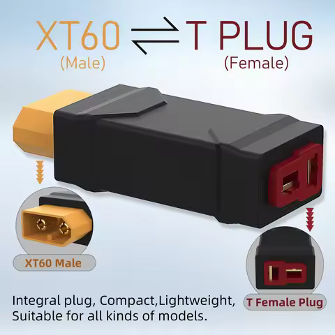 XT60 Famale Plug to T Male / T Female Plug to XT60 Male Adapter For RC Helicopter Quadcopter LiPo Ba