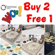 Karpet XL 200cm x 150cm Janji Gulung Heritage 5D Permaidani Velvet Carpet Rug Mat 3D Permaidani