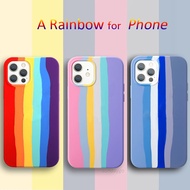 FOR iPhone 12 13 14 Pro | Pro Max | 12 Mini Rainbow Colors Silicone Flexible Case Cover