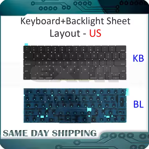 New Laptop A1706 US Keyboard for Macbook Pro Retina 13" A1706 Keyboard US USA English with Backlight