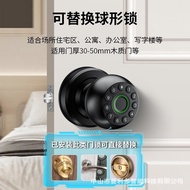 Cross-Border Hotel Spherical Door Lock Room Wooden Door Fingerprint Lock Bedroom Graffiti Apartment 