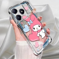 For Realme C61 Case plating silicone TPU cute Back Cover shockproof cartoon protective phone case Re