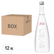 evian 天然礦泉水 玻璃瓶  750ml  12瓶