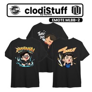 EMOTE MLBB Turu Dek Mantap Lekku Hahaha Short Sleeve Cotton Combed Black T-Shirt Distro Clothes