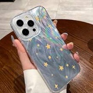 ผ้าคลุมขนนกพรีเมียมลายดาวสีดำ, ใช้ได้กับ Apple 17/16/15/11/12/13/14 Pro Max/Xs/Xr/11 Pro/11 Pro Max/