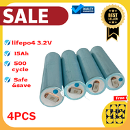 Lifepo4 3.2V 15Ah High-Capacity Safety Battery for Solar/Sound Systems UPS 500-Cycle Rechargeable 4P