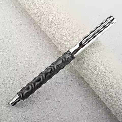 Fountain Pen Metal Wave Pattern Voyager Series Beautiful Ripples F Nibs School Office Calligraphy Pe