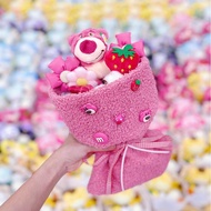Lotso strawberry bear bouquet stuffed with led lights